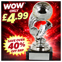 Silver boot and ball 18cm