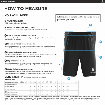 Selsdon Size Guide