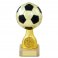 Bright Gold Football Ball on stem with Marble Base